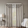 PAGED Knitted Jacquard Damask Total Blackout Grommet Top Curtain Panel, Privacy Curtain for Bedroom & Living Room - 2 of 4