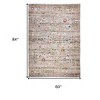 Gray and Brown Oriental Non Skid Area Rug - 3 of 4