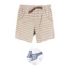 Hudson Baby Infant Boys Bodysuit, Short and Sock, Handsome Daddy - 4 of 4