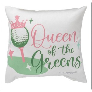 Manual Woodworks and Weavers Golf-Themed Throw Pillow – Queen of the Greens Outdoor Accent 9x9 - 1 of 2