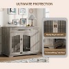 Coucheta Furniture Style Dog Crate for Large Dogs, 44 Inch Heavy Duty Wooden Dog Kennel Furniture with Drawer & Side Storage and Bulit-in Feeding - 3 of 4