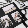 Bright Creations Black Scrapbook Album with Silk Ribbon, Cover Window, Spiral Bound Photo Book for Wedding (80 Pages, 12.25x12.25 In) - 2 of 4
