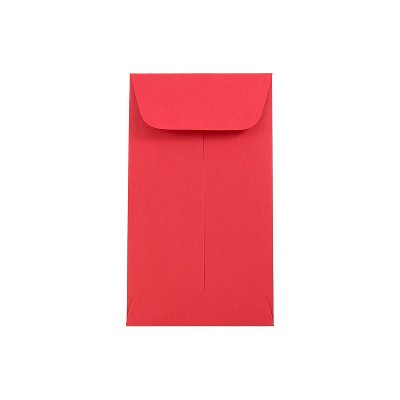 JAM Paper #6 Coin Business Colored Envelopes 3.375 x 6 Red Recycled 356730561