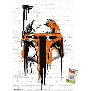 Trends International Star Wars: Saga - Boba Fett Black And Orange Unframed Wall Poster Prints - 1 of 4