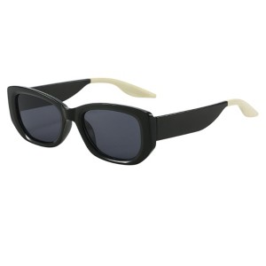 Anna-Kaci Retro Thick Frame Cat Eye Sunglasses with Contrasting Arms and UV400 Protective Lenses - 1 of 2