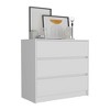 CAVINAS 3 Drawers Dresser for Bedroom,Simple Style Dresser with Free Handle for Kids Room,Living Room,Entry and Hallway,Black/White - 4 of 4