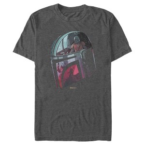 Men's Star Wars The Mandalorian Helmet Reflection T-Shirt - 1 of 4