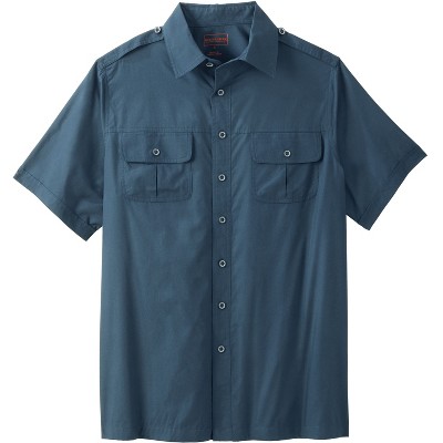 Boulder Creek by KingSize Men's Big & Tall Short-Sleeve Pilot Shirt