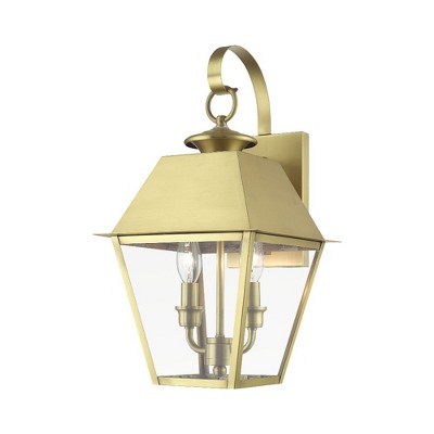 Livex Lighting Wentworth 2 - Light Wall Light in  Natural Brass