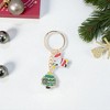 Unique Bargains Christmas Keychain Double Ring Zinc Alloy Colorful 3.15" 1 Pc - 4 of 4