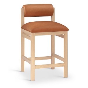 Meridian Furniture,Roundhill Vegan Leather Upholstered Counter Stool - 1 of 4
