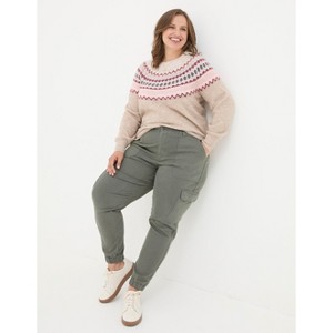 FatFace Women's Plus Size Wild Fairisle Yoke Sweater - 1 of 4