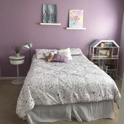user image by Asdfg, Nicole Metallic Printed and Pintucked Comforter Set - Intelligent Design