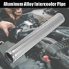 Unique Bargains Aluminum Alloy Intercooler Straight Air Intake Tube Silver Tone - 2 of 4