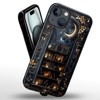 BONGEEK Generic Case Compatible with iPhone 13,Scratch Resistant Hybrid 2-Layer Hard Shell Bright Phone Case,Vintage Dark Bookshelf Moon - 2 of 4
