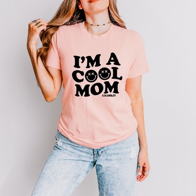 Simply Sage Market S.W.Smiley I'm A Cool Mom Smiley Face Short Sleeve Tee