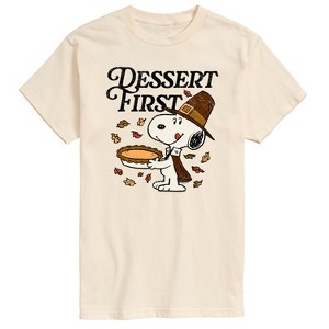 Men's - Peanuts - Dessert First Snoopy Short Sleeve Graphic T-Shirt - 1 of 3