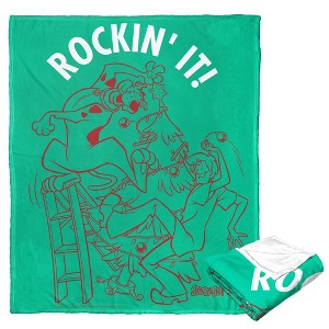 Warner Bros. Scooby-Doo Rockin Around The Christmas Tree Silk Touch Throw Blanket 50x60 Inches - 1 of 4