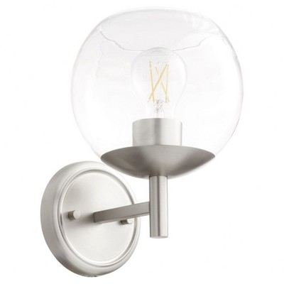 Quorum Lighting Lyon 1 - Light Wall Light in  Satin Nickel