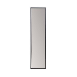 Brewster Trina Black Rectangular Mirror: Sleek Full-Length, Modern Style, Metal Frame, Wall Mounted, 48x12 inches - 1 of 4