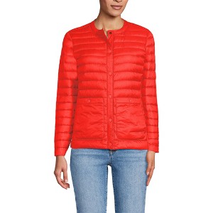 Lands' End Women's Wanderweight Collarless Down Jacket - 1 of 4