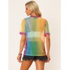 INSPIRE CHIC Women's Mesh Short Sleeve Cover Up See Through Sheer Tops - 4 of 4
