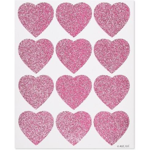 24ct Pink Heart Sticker Sheets