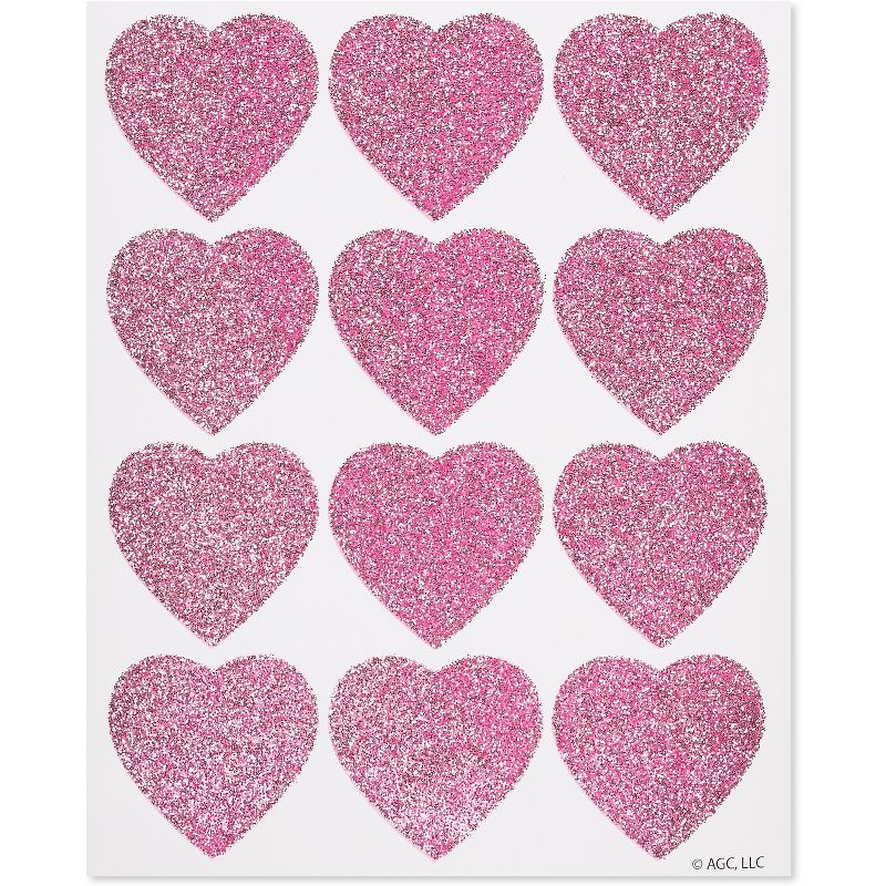 24ct Pink Heart Sticker Sheets, 1 of 5