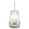 Maggift Patio Decorative Chair, Swing Chair Hanging Basket, Hanging Chair with Cushions for Patio Porch, Balcony, Beige, 34"*32"*76.57" - 2 of 4