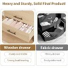 46.6" Tall Dresser for Bedroom, Storage cabinet with 6 drawers Freestanding, Wooden Closet Storage Chest for Living Room, Natural Oak+Black - 4 of 4