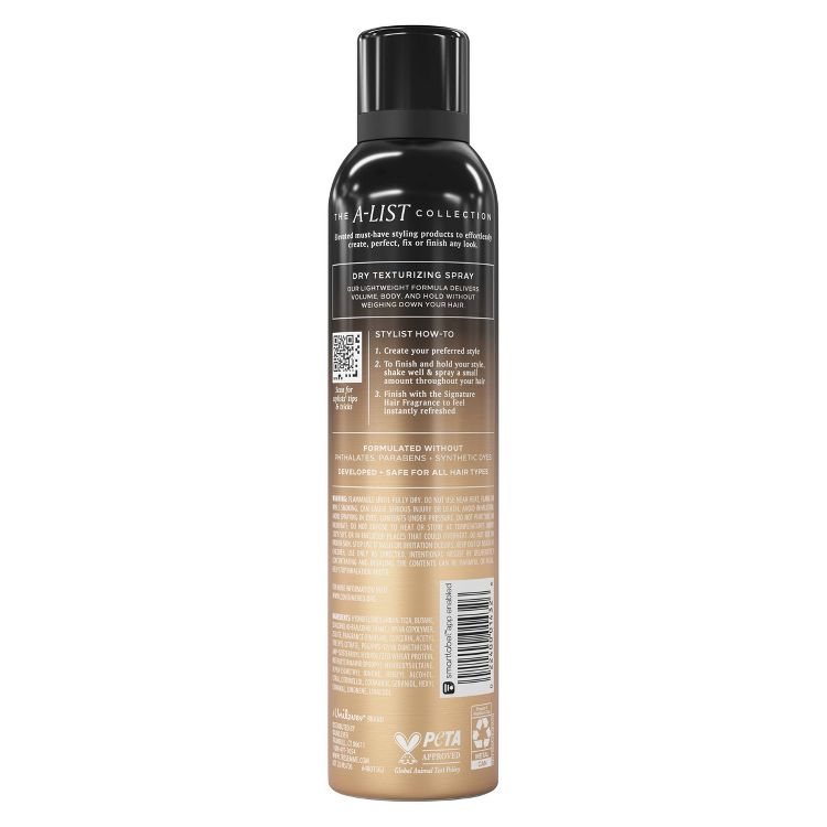 Tresemme A-List Collection Dry Texturizing Spray, Golden Vanilla &#38; Sandalwood Scent - 6.2oz, 2 of 10