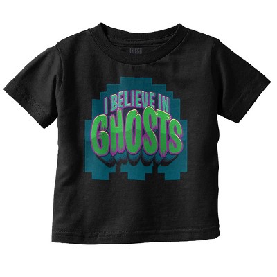 PACMAN Halloween I Believe in Ghosts Toddler Baby Graphic T Shirt Brisco Brands