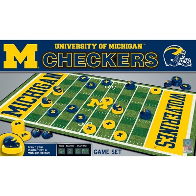 MasterPieces Officially licensed NCAA Michigan Wolverines Checkers Board Game for Families and Kids ages 6 and Up