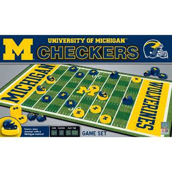 MasterPieces Officially licensed NCAA Michigan Wolverines Checkers Board Game for Families and Kids ages 6 and Up