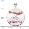 Black Bow Jewelry Sterling Silver Harold Baines Signature MD Enamel Baseball Pendant - 4 of 4