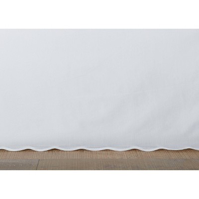 Stone Cottage Queen White Cotton Scallop Bedskirt