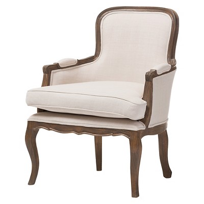 Napoleon Traditional French Accent Chair with Ash Wood Frame