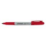 UNIVERSAL Pen Style Permanent Markers Fine Point Red Dozen 07072