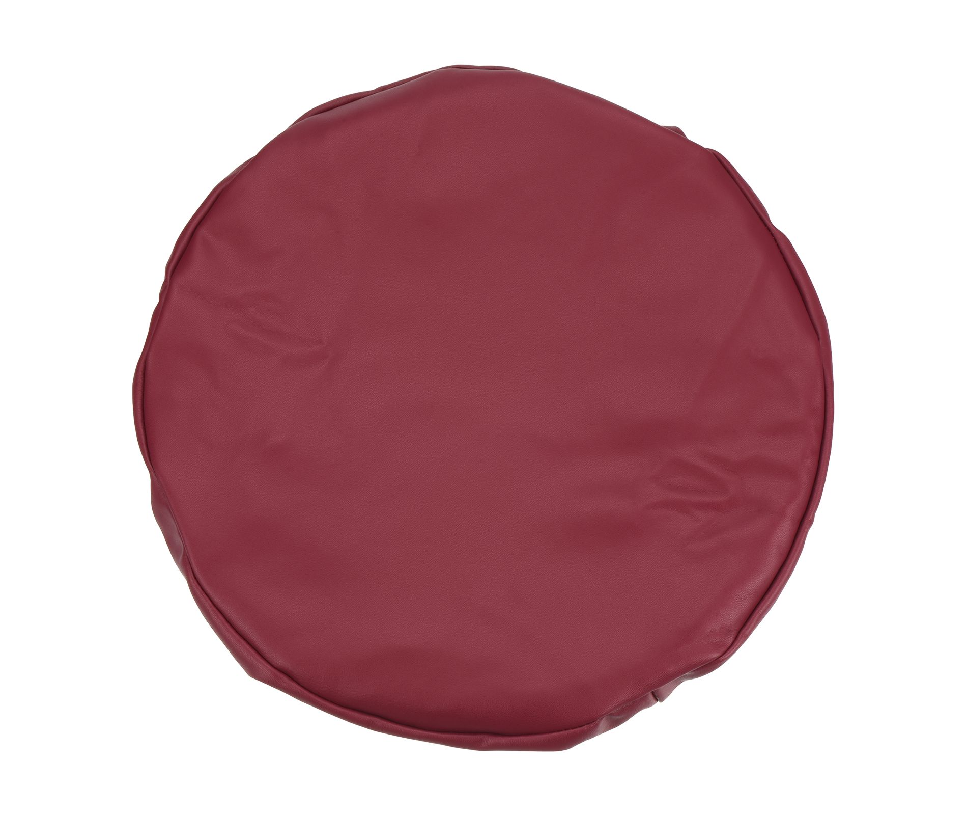 Unique Bargains Round PU Leather Bar Stool Cover for Dia 12"-14" Chair Wine Red