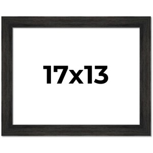 PosterPalooza | 17x13 Wide Barnwood Picture Frame, UV Acrylic, 6 Finishes - Grey, Brown, White, and Black - 1 of 4