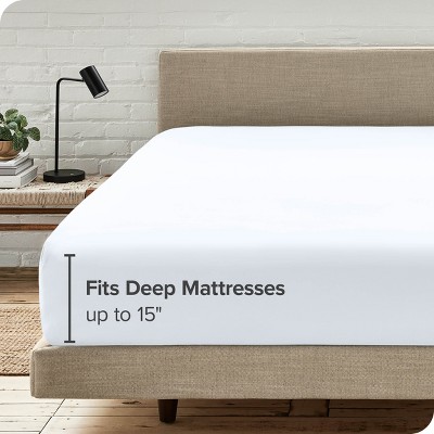 White Twin XL Ultra-Soft Microfiber Deep Pocket Fitted Sheet