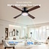 HUMHOLD Low Profile Ceiling Fans with Lights and Remote, 54" Modern Hugger Ceiling Fan, Reversible, 3-Light, 6-Speed DC Motor, 4-Blade Ceiling Fan - 3 of 4