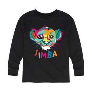 Boys' - Disney - Colorful Simba Long Sleeve Graphic T-Shirt - 1 of 4
