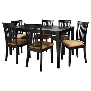 Hartsell 7-Piece Black Dining Set - Misson Back Chair
