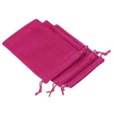 Unique Bargains Wedding Gift Microfiber Soft Drawstring Storage Bag 3 Pcs