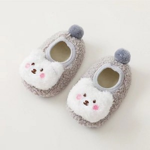 MyKids-USA Baby 3D Cartoon Bear Patched Pattern Non-Slip Warm Shoes - 1 of 4