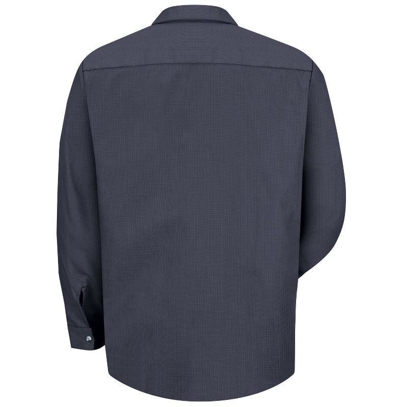 Red Kap Men's Long Sleeve Geometric Microcheck Work Shirt, 2 of 4