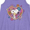 Girls' - Peanuts - Hug Heart Flower Graphic Sleeveless Aline Dress - 2 of 4
