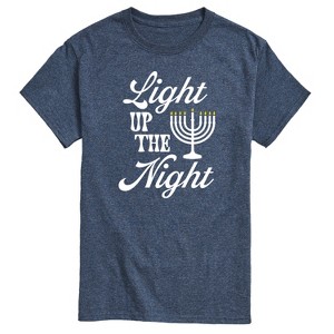 Men's - Instant Message - Light Up The Night Menora Short Sleeve Graphic T-Shirt - 1 of 4