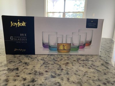 JoyJolt Swish Whiskey Glass Tumblers with Basketball Base